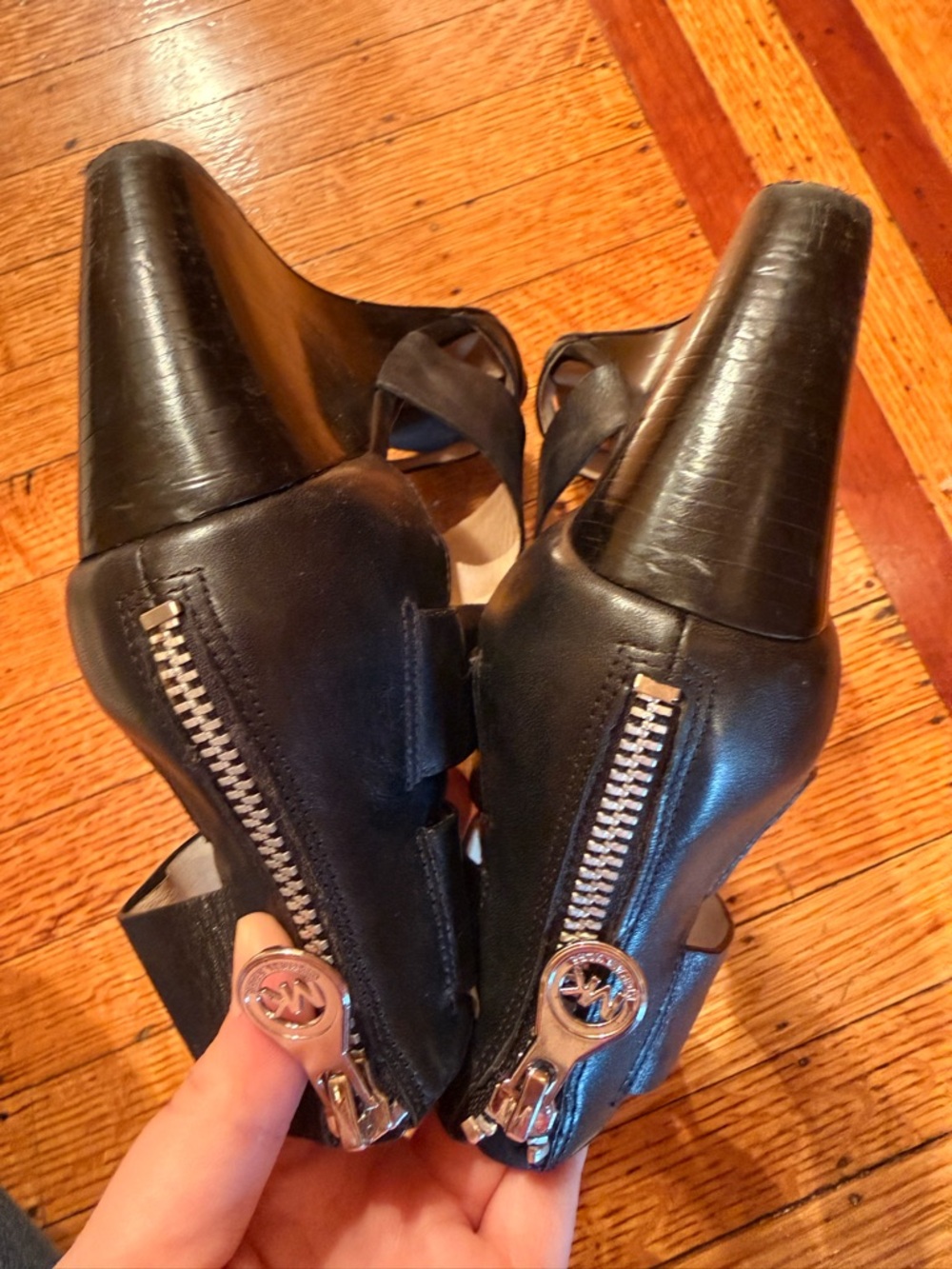 Michael Kors Black Strappy High Heel Sandals size 8,5 - Picture 5 of 6